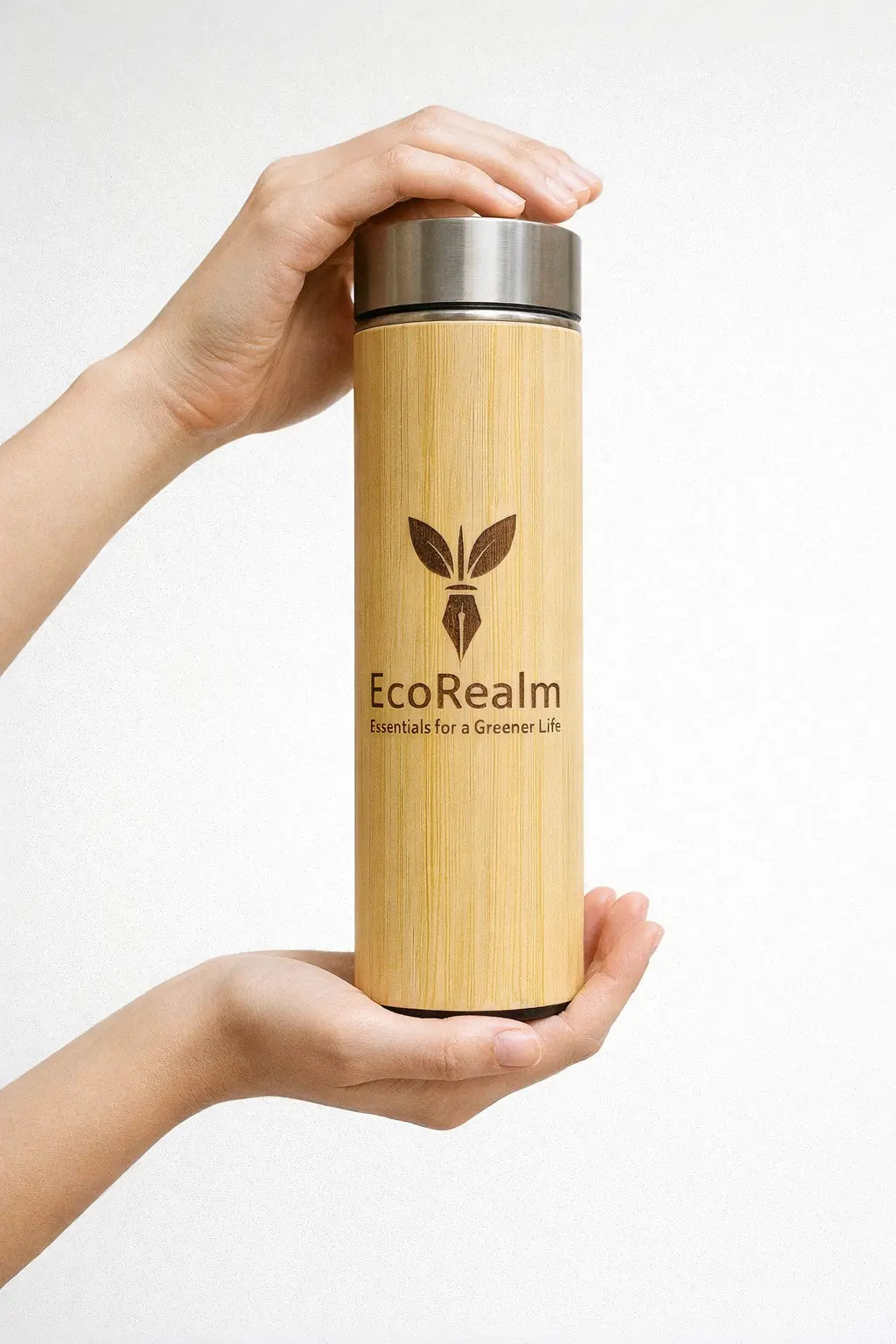 Ecorealm Bamboo Water Bottle Ecorealm