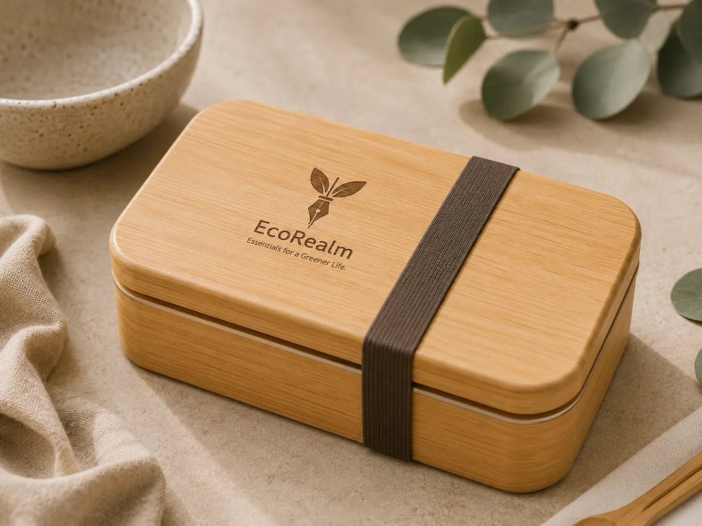 Ecorealm Bamboo Lunch Box Ecorealm